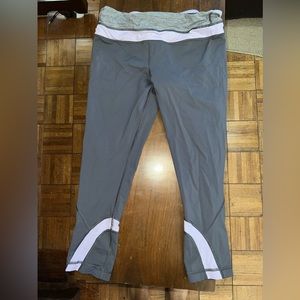 Gray & Purple Leggings 21”